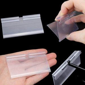 30PCS Retail Price Label Holder Clear Plastic Merchandise Sign Display Holder for Supermarket Shop