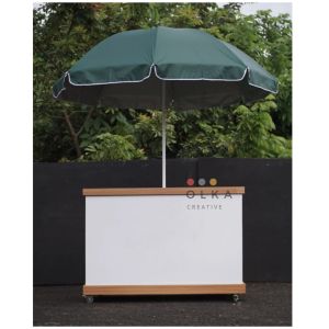 Meja Jualan Lipat Booth Portable Model Koper Free Payung