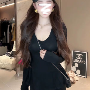 LUOFEN | Slim Elegant V-Neck Long Sleeve T-Shirt Underwear