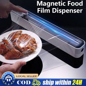 Cling Film Cutting Box Cling Wrap Household Plastic Wrap Cutter Dispenser Box Plastic Food Wrap Cutter Kitchen Special Tin Foil Oil Paper