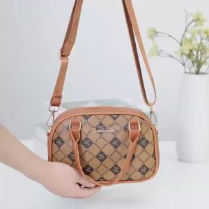 F&S BAG #8441 NEW ELEGANT WOMEN CLASSIC QUILTED SOULDER BAG SLING BAG PU LEATHER FLORAL PATTERN