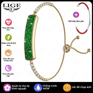 LIGE | Vòng Đeo Tay Thông Minh Dành Cho Nữ Với Chức Năng Theo Dõi Nhịp Tim Giấc Ngủ Chống Nước Theo Dõi Thể Dục Đếm Bước Chân Nhiều Chế Độ Thể Thao Dây Đeo Cổ Tay Thời Trang