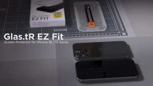 Spigen Glas.tR EZ Fit Tempered Glass Screen Protector (2 Pack) for iPhone 16 Plus/ 15 Plus
