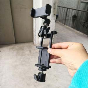 Double-Sided Mobile Phone Stand for Tablet And iPad Script Reading Special Video Shooting Video Subtitle Teaching Metal Material