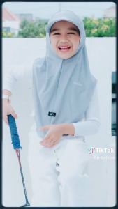 Jilbab Topi Anak TK Jersey/ Kerudung Topi Anak Olahraga (Jiltop)