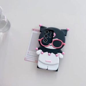 Sanrio | Lovely Glasses Kuromi Cartoon Phone Case For iPhone 17 16 15 14 13 12 11 Pro Max Plus 16e 17 Pro Air 6 7 8 Plus XS XR Women Case