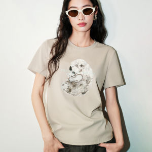 PEACEBIRD | Heavy Embroidered Koala T-shirt Womens Short Sleeve