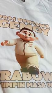 KAOS PRABOWO GEMOY / KAOS PRABOWO SUBIANTO GIBRAN RAKABUMING PRESIDEN 2024 / KAOS VIRAL / BAJU KAOS ATASAN PRIA WANITA
