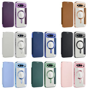 for Google Pixel 10 Pro XL Wallet CaseCompatible with MagsafeClear Back PU Leather Case with RFID Blocking Card Slot Flip Cover for Pixel 10/10 Pro CasePixel 9 Pro XL CasePixel 9A CasePixel 9/9 Pro Case