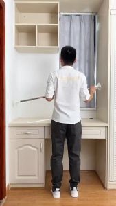 Multifunctional Household Accessory: Punch-Free Hanger Rod & Telescopic Clothing Rod