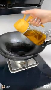 2 IN 1 600ML Oil Spray Bottle Vinegar Bottle High Pressure Spray Bottle BBQ Cooking Oil Dispenser Glass Bottle
