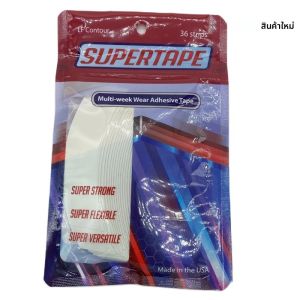 36 ชิ้น C รูปร่างสีขาว SUPERTAPE เทปลูกไม้ด้านหน้าเทปสําหรับวิกผมกาว toupee เทป 3 สัปดาห์ยาวนาน 7.6*2.2 ซม.