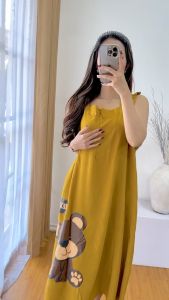 Daster viral kekinian bahan rayon premium busui ld 120