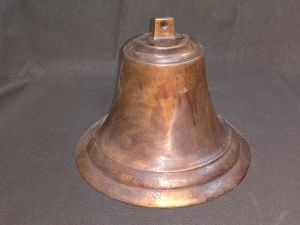 ระฆัง ทองเหลือง ลงหิน ( โรงเรียน 10 นิ้ว ) น้ำตาล  R044