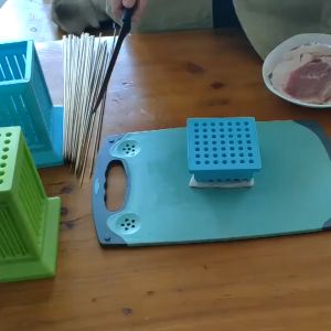 49 Holes Meat Skewer Kebab Maker Box Machine Beef Meat Maker Grill Barbecue Kitchen Accessories BBQ Tools for Camping