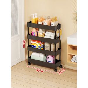 Bathroom Storage Shelf Trolley Organizer
