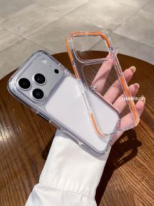 LIANGWU | Clear and Solid Color Border Full Coverage iPhone Case