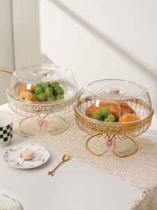 Bát Đựng Trái Cây Sang Trọng Có Nắp Bát Đựng Trái Cây Phòng Khách Bát Đựng Kẹo Bát Đựng Trái Cây Bằng Thép Không Gỉ Có Lớp Phủ Nhôm