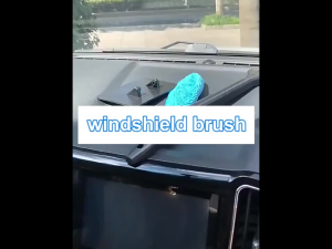 2Pcs Windshield Cleaner Tool with Magic Fiber Pads Removable Handle for Interior/Exterior Glass