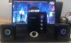 Loa máy tính mini 2.1 Corisu Q8 tích hợp đèn led siêu đẹp âm thanh cực đỉnh Bảo hành 12 Tháng