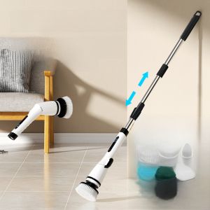 Electric Long Handle Bathroom Cleaning Brush Multi-Functional Retractable Home Use Wireless Floor Bathroom Gap Machine Tool