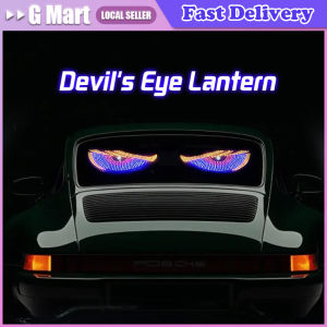 Truck Car Devil Eye LED Pixel Panel Light 60X12CM Remote Control Soft Foldable Lighting Scrolling For Board Windshield Flexible Led Windshield Display for Cars with Animated Blinking Demon Eyesgeneral Motors Front and Rear Windshield Dynamic Light
