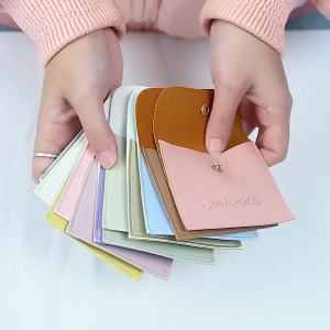 5Pcs Classic White PU Leather Bags with Gold Snap Closure Soft Storage Pouches for Jewelry and Various Small Items for Party Use