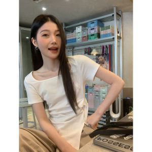 Tailored Irregular Slit Womens T-Shirt
