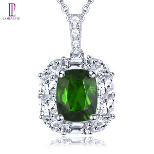 Lohaspie เครื่องประดับ2.2กะรัตแท้จี้เงิน925ไดออปไซด์โครเมี่ยมธรรมชาติแท้เครื่องประดับแอเมทิสต์เครื่องประดับแอเมทิสต์ผู้หญิงจี้เงิน925สำหรับผู้หญิง925เครื่องประดับเงิน