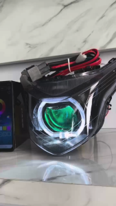 Lampu depan BeAT POP custome Biled ASLI projector CR7 Devil RGB + Relay