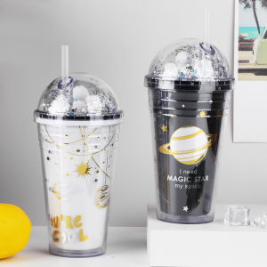 Astronaut Creative Plastic Water Bottle Double Layer