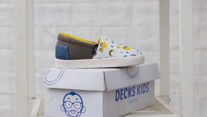 DECKS KIDS HAMADA DINO PUTIH SEPATU ANAK LAKI LAKI DAN PEREMPUAN SIZE 22-36