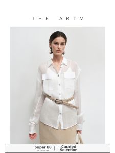 Relaxed Vintage Style Drop Shoulder Safari Linen Shirt