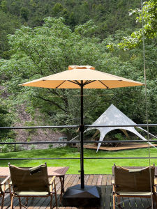 Small round Umbrella for Balcony Garden Outdoor Sunshade 2m 2.3m Diameter Iron Alloy Polyester Cloth Rotatable Economical Model