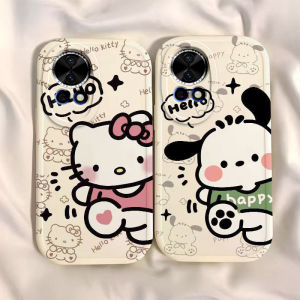 Huawei Nova13Pro Phone Case with Airbag Anti-fall Kitty Cat Design Couple Style Creative Silicone Protective Cover for Huawei Nova Series