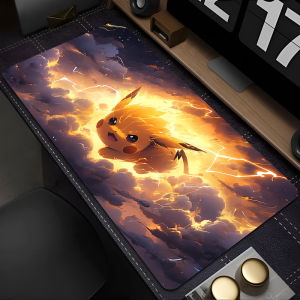 Bandai | 90x40cm Mouse Pad Pokemon Pikachu Gamers Computer Extended Mousepad Laptop Desk Mouse Mat Gaming Keyboard Rubber Durable Carpet
