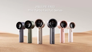 JisuLife Handheld Fan Pro1S Premium Portable Bladeless Recharable 100 Level Adjustment Strong Wind Cooler FA53PRO1S