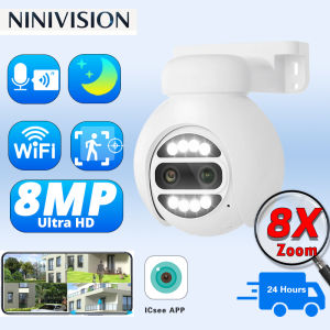 OVERSCAM 4K Dual-Lens Ball PTZ Camera | 8MP 8x Zoom + AI Tracking | 360° Rotating Cutie Design | 2-Way Audio & Color Night Vision | POE/WiFi Outdoor CCTV | XMEYE App