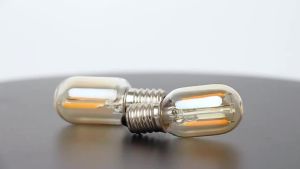 Genixgreen | 50PCS Vintage LED Filament Light Bulb E12 T22 1W 220V Amber Glass Mini Night Lamp Ampoule Street Garland Chandelier Bulbs