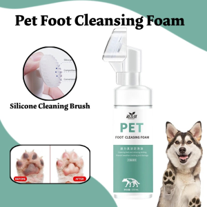 Pet Foot Cleansing Foam Silicone Brush 150ML Foot Cleaner Pet Foot Care Pet Cat Dog Foot Wash
