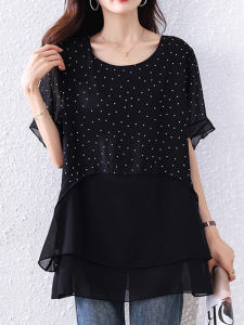 DAIXIANGFEIZI | Spinning Silk Short Sleeve Shirt Loose Fit