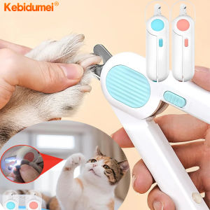 Kebidumei mèo móng tay Clipper đèn LED đầu tròn chó mèo móng tay Clipper Claw Tông đơ dành cho thú nuôi chải chuốt tập tin máy xay cho động vật nhỏ