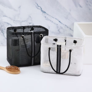 1pc Travel Portable Storage Bag Mesh Cosmetics Bag Toiletries Makeup Organizer Bag WaterProof Handbag Large Capacity Beach Bag
