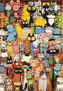 Jigsaw Puzzle for Adults 500/1000/1200/2000PCS Cartoon Animal Head Artwork DIY Craft Home Wall Decoration Gift Idea