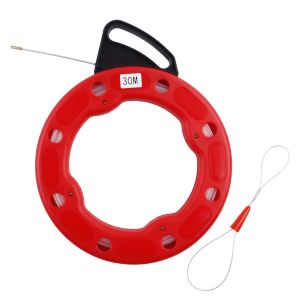 30M Nylon Professional Cable Puller Fish Tape Reel Puller 3MM Cable Fishing Tool Portable Reel Conduit Duct Wire Pulling Tool