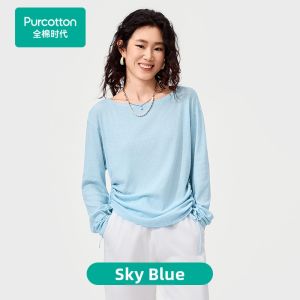 Purcotton | Womens Summer Long Sleeve T-shirt