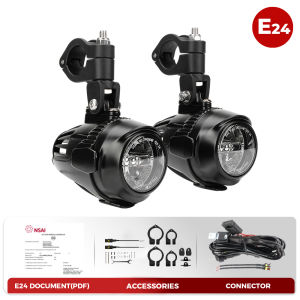 KEMIMOTO E24 & SAE Larger LED Fog Lights for BMW R1300GS R1200GS LC R 1250GS R1250GS F800GS GSR1200 F850GS F750GS Adv Motorcycle