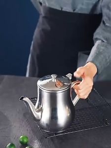 AVINAS Stainless Steel Teapot with Filter Kitchen Oil Filter Pot Liquid Seasoning Container