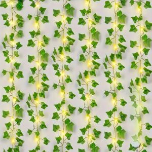 1PC 3M100LED USB Ivy Leaf Curtain String Light Suitable for Wall Wedding Room Home Kitchen Indoor and Outdoor Lighting