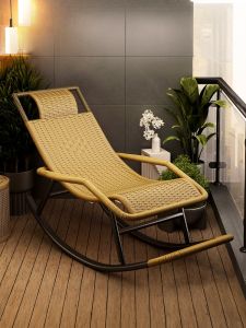 ZHUSHANXIA | Foldable Rocking Chair for Adults Leisure Wicker Chair